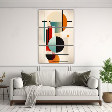 CUADROS ABSTRACTOS GEOMÉTRICOS NÓRDICOS CON 160X240 CM - 2