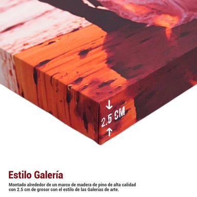 PINTURA MUJER CON PAÑUELO AZUL ESTILO 125X75 CM - 4