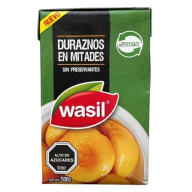 DURAZNO EN CONSERVA MITADES 500GR WASIL - 1