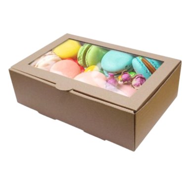 CAJA M CARTON MICROCORRUGADO VENTANA 21,2X14,7X6,8CM - 1
