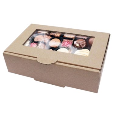 PACK 5 CAJA S CARTON MICROCORRUGADO VENTANA 19,3X13,5X4,3CM - 1