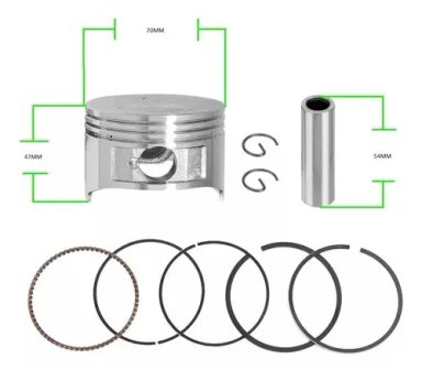 KIT DE PISTÓN Y ANILLOS PARA MOTOR HONDA GX220, 70MM, 7.5HP - 2