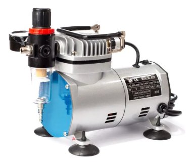 COMPRESOR AEROGRAFÍA AEROGRAFO ULTRA SILENCIOSO 23LMIN 4BAR - 1