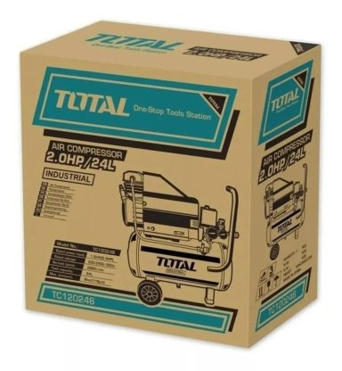 COMPRESOR DE AIRE ELÉCTRICO PORTÁTIL TOTAL TC120246 24L 2HP 220V - 240V 50HZ CELESTE - 2