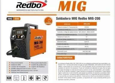 MAQUINA DE SOLDAR 3 EN 1 MIG-200 MMA/TIG + CARRETE 5KG FLUX - 4