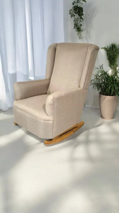 SILLÓN DISEÑOS VALESTRINI LINO BEIGE MECEDOR - 1