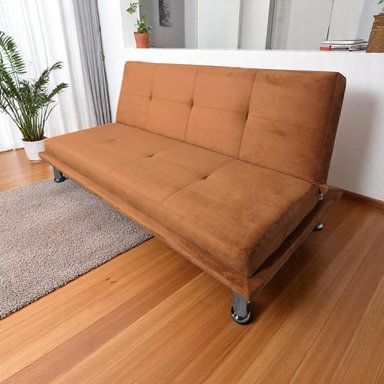 SOFA CAMA FELPA CAMEL - 1