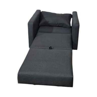 SOFA CAMA MULTIFUNCIONAL DE UN CUERPO LINO GRIS OSCURO - 4