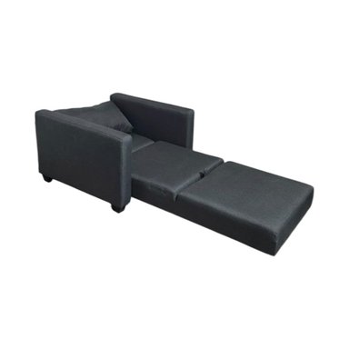 SOFA CAMA MULTIFUNCIONAL DE UN CUERPO LINO GRIS OSCURO - 5