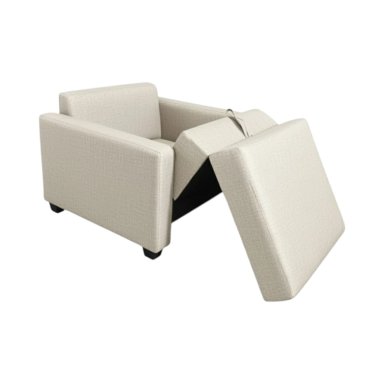 SOFA CAMA MULTIFUNCIONAL UN CUERPO LINO CRUDO - 1