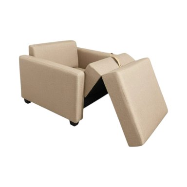 SOFA CAMA MULTIFUNCIONAL UN CUERPO LINO BEIGE - 1