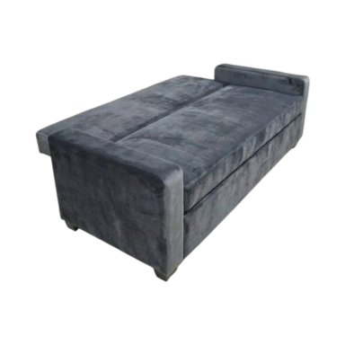 SOFA CAMA MILANO TRES POSICIONES FELPA GRIS OSCURO - 2