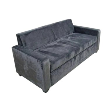 SOFA CAMA MILANO TRES POSICIONES FELPA GRIS OSCURO - 3