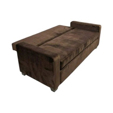SOFA CAMA MILANO TRES POSICIONES FELPA CHOCOLATE - 2