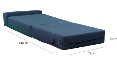 SOFÁ GAEX ESPUMA LINO AZUL CAMA - 7