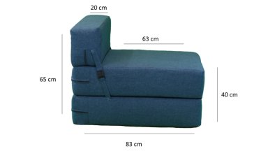SOFÁ GAEX ESPUMA LINO AZUL CAMA - 8