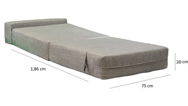 SOFÁ GAEX ESPUMA LINO GRIS CAMA - 7