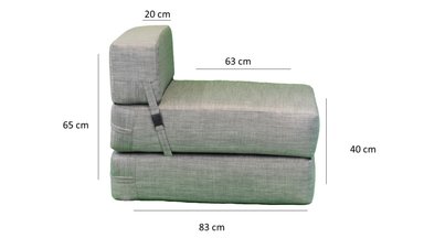 SOFÁ GAEX ESPUMA LINO GRIS CAMA - 8