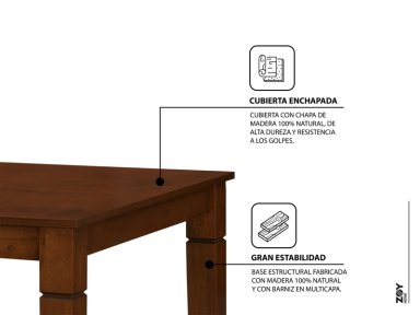 JUEGO DE COMEDOR IBIZA 6 SILLAS - 4