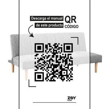 FUTON RAILAY TELA GRIS - 2