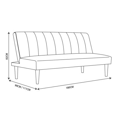 FUTON RAILAY TELA GRIS - 9