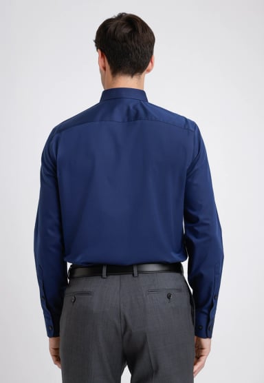 CAMISA FORMAL HOMBRE NON IRON (NO SE PLANCHA) AZUL - 2
