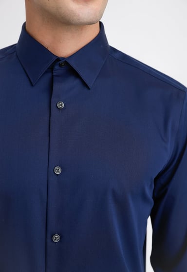 CAMISA FORMAL HOMBRE NON IRON (NO SE PLANCHA) AZUL - 3