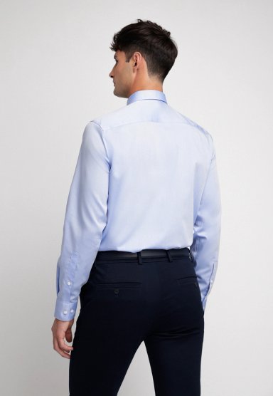 CAMISA HOMBRE FORMAL NON IRON (NO SE PLANCHA) CELESTE MEDIO - 2