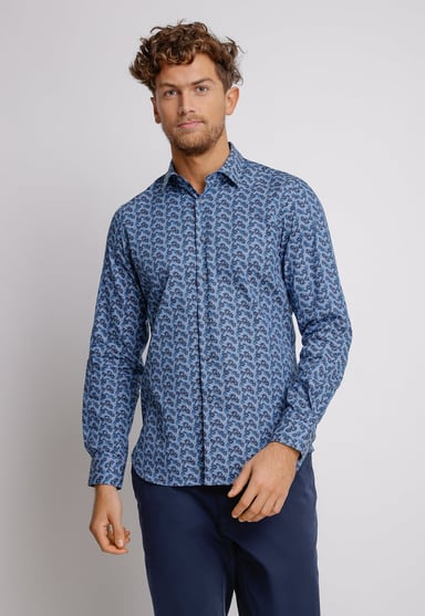 CAMISA  HOMBRE SLIM FIT EUROPE ALGODON INDIGO - 1