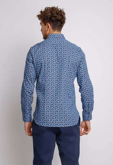 CAMISA  HOMBRE SLIM FIT EUROPE ALGODON INDIGO - 2