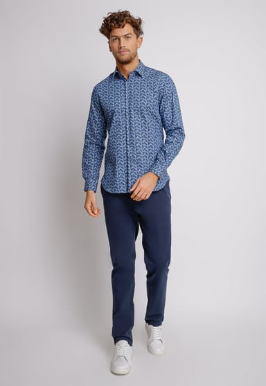 CAMISA  HOMBRE SLIM FIT EUROPE ALGODON INDIGO - 4