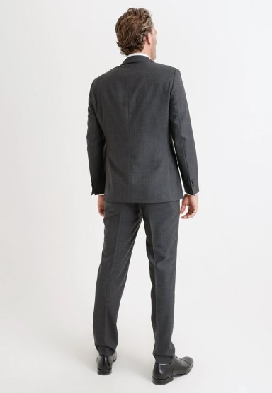 TRAJE FORMAL HOMBRE MEZCLA LANA LISO SLIM EXECUTIVE NEGRO - 2