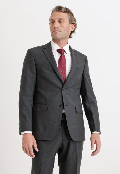 TRAJE FORMAL HOMBRE MEZCLA LANA LISO SLIM EXECUTIVE NEGRO - 4