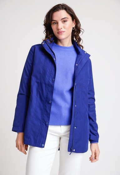IMPERMEABLE DE MUJER MODELO BAO COLOR AZUL - 1