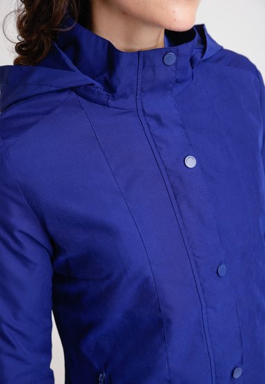 IMPERMEABLE DE MUJER MODELO BAO COLOR AZUL - 3