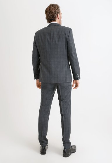 TRAJE FORMAL HOMBRE LANA S140'S FANTASIA SLIM LUXURY GRIS - 2