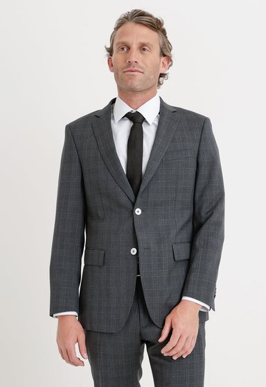 TRAJE FORMAL HOMBRE LANA S140'S FANTASIA SLIM LUXURY GRIS - 4