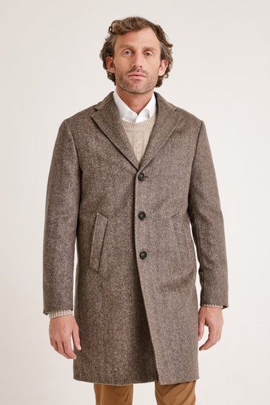 ABRIGO FORMAL HOMBRE ITALIANO CAFE - 1