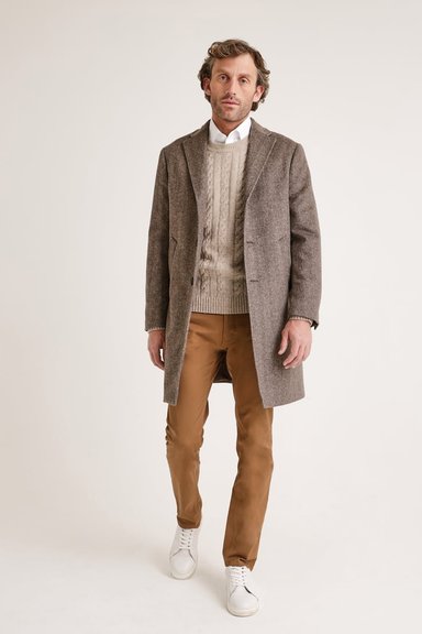 ABRIGO FORMAL HOMBRE ITALIANO CAFE - 4