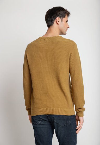 SWEATER HOMBRE CUELLO REDONDO KHAKI - 2