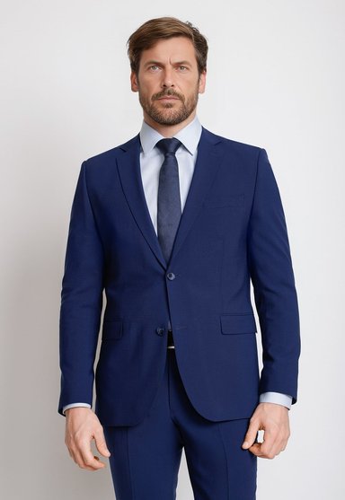 TRAJE FORMAL LANA SLIM HOMBRE TRIAL AZUL VERCELLI VIRGEN FANTASÍA - 4
