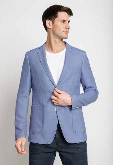 CHAQUETA HOMBRE PERRY ELLIS AZUL CASUAL - 1