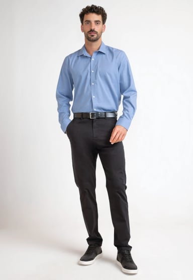 CAMISA HOMBRE ORIGINAL PENGUIN CELESTE FORMAL LISO - 7