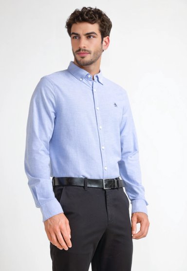 CAMISA ALGODÓN HOMBRE ORIGINAL PENGUIN CELESTE - 1