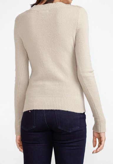SWEATER MUJER ACRILICO BEIGE - 2