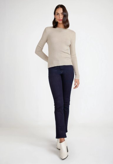SWEATER MUJER ACRILICO BEIGE - 4