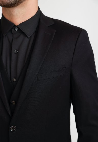 CHAQUETA FORMAL HOMBRE SUIT SEPARATE WASHABLE VERY SLIM NEGRO - 3
