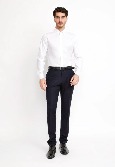 PANTALON FORMAL HOMBRE SUIT SEPARATE WASHABLE VERY SLIM NEGRO - 4