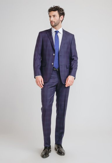 TRAJE HOMBRE FORMAL LANA S160'S EMERALD AZUL MARINO - 1