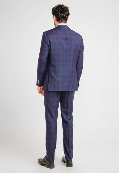 TRAJE HOMBRE FORMAL LANA S160'S EMERALD AZUL MARINO - 2